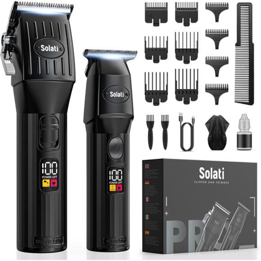 Professional Hair Clippers for Men Cordless Trimmers Kit with LED Display